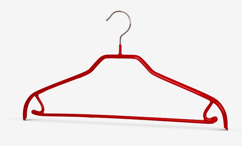 Kleiderbügel mit Rockhaken Silhouette