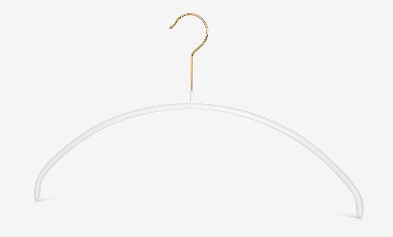 Cintre supérieur économique avec crochet laitonné