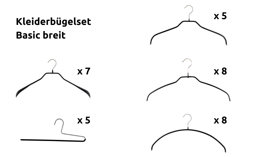 Set di grucce per abiti