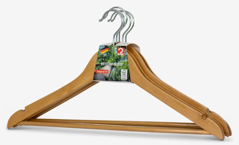 Cintre combiné en bois de lotus