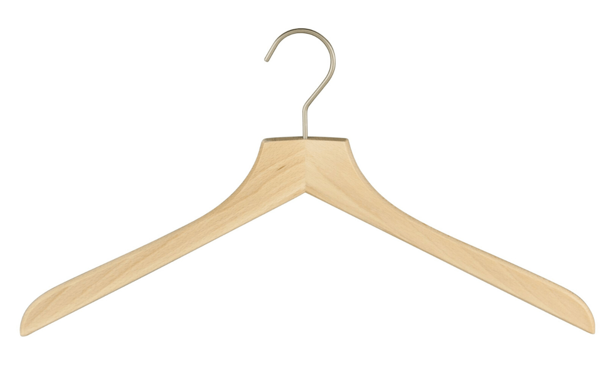 10 cintres en frêne pour pantalon - coloris noyer (largeur 38 cm